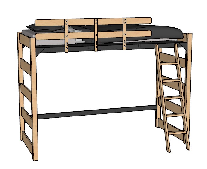 60"H Loft Bed